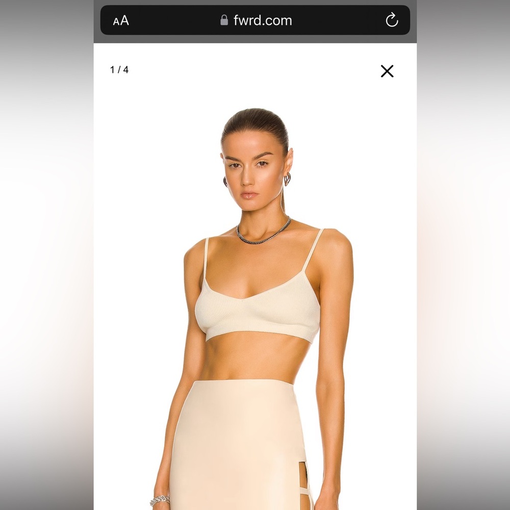 Zeynep Arcay like new, retail $380 knit bustier tank top - cream color